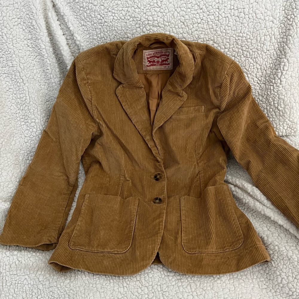Levi neutral tan corduroy jacket xs